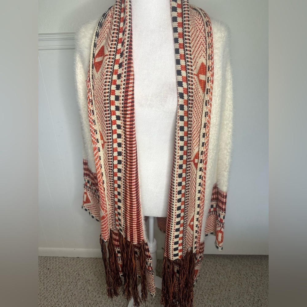 Maxsport Striped Knit Bohemian Cardigan size XL - Picture 2 of 9